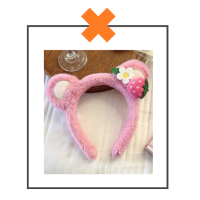 Haarband fluffy oortjes beer fuchsia